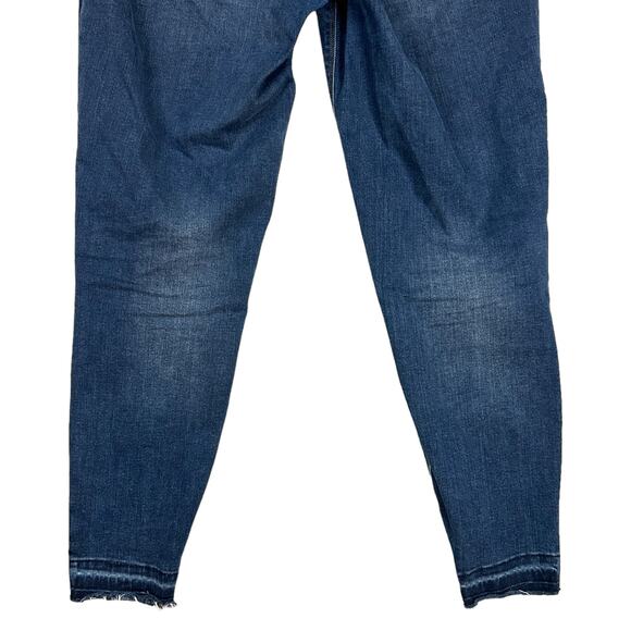 Spanx Size XL Distressed Ankle Skinny Jean Medium Wash High Rise Pull On Blue - Picture 6 of 10